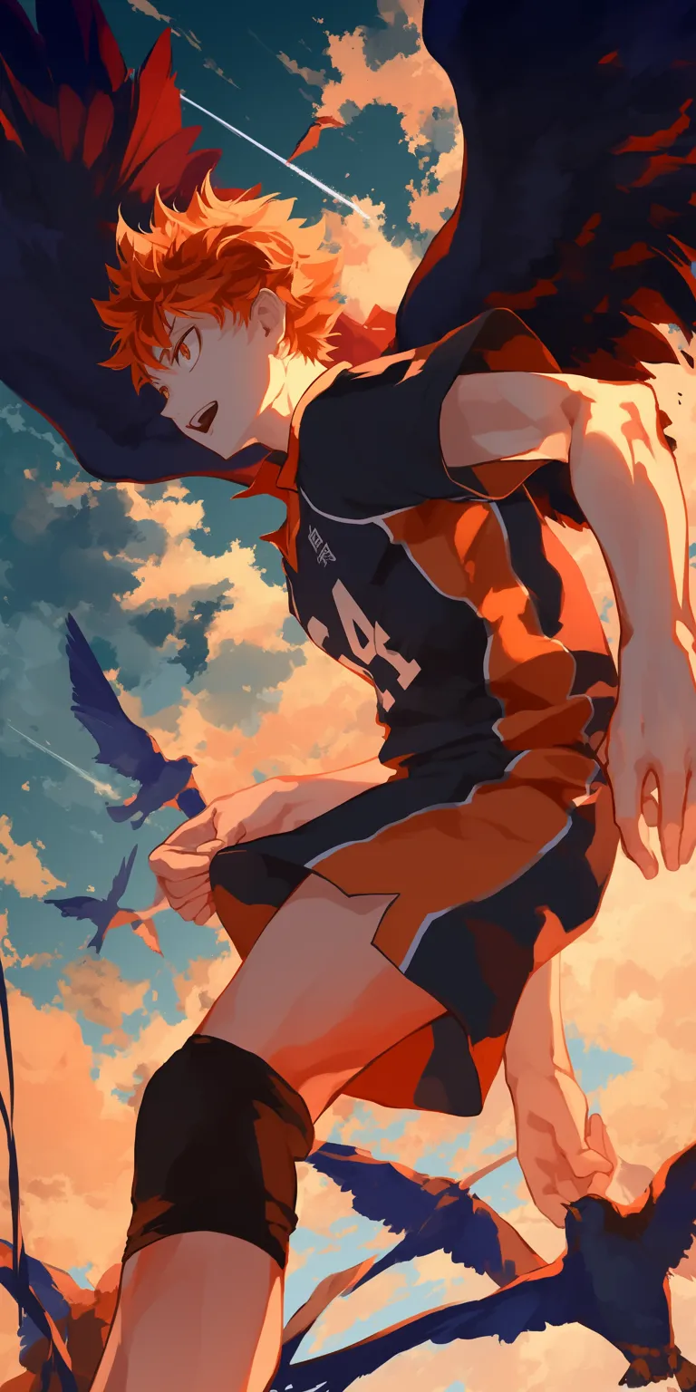 haikyuu wallpaper phone hinata, rwby, gurren, orange, ichigo