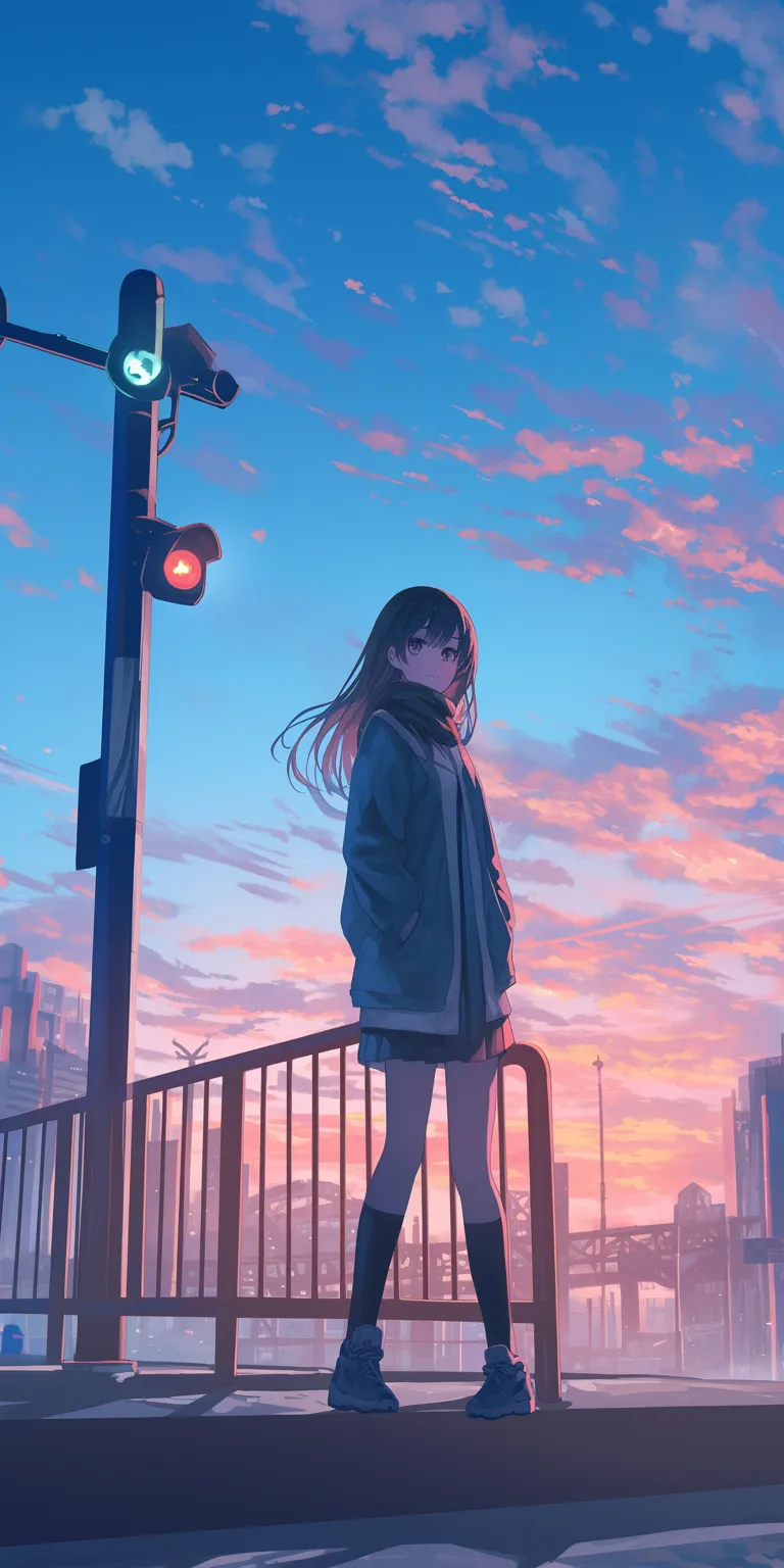 anime wallpaper cool sky, sunset, lofi, bocchi, noragami