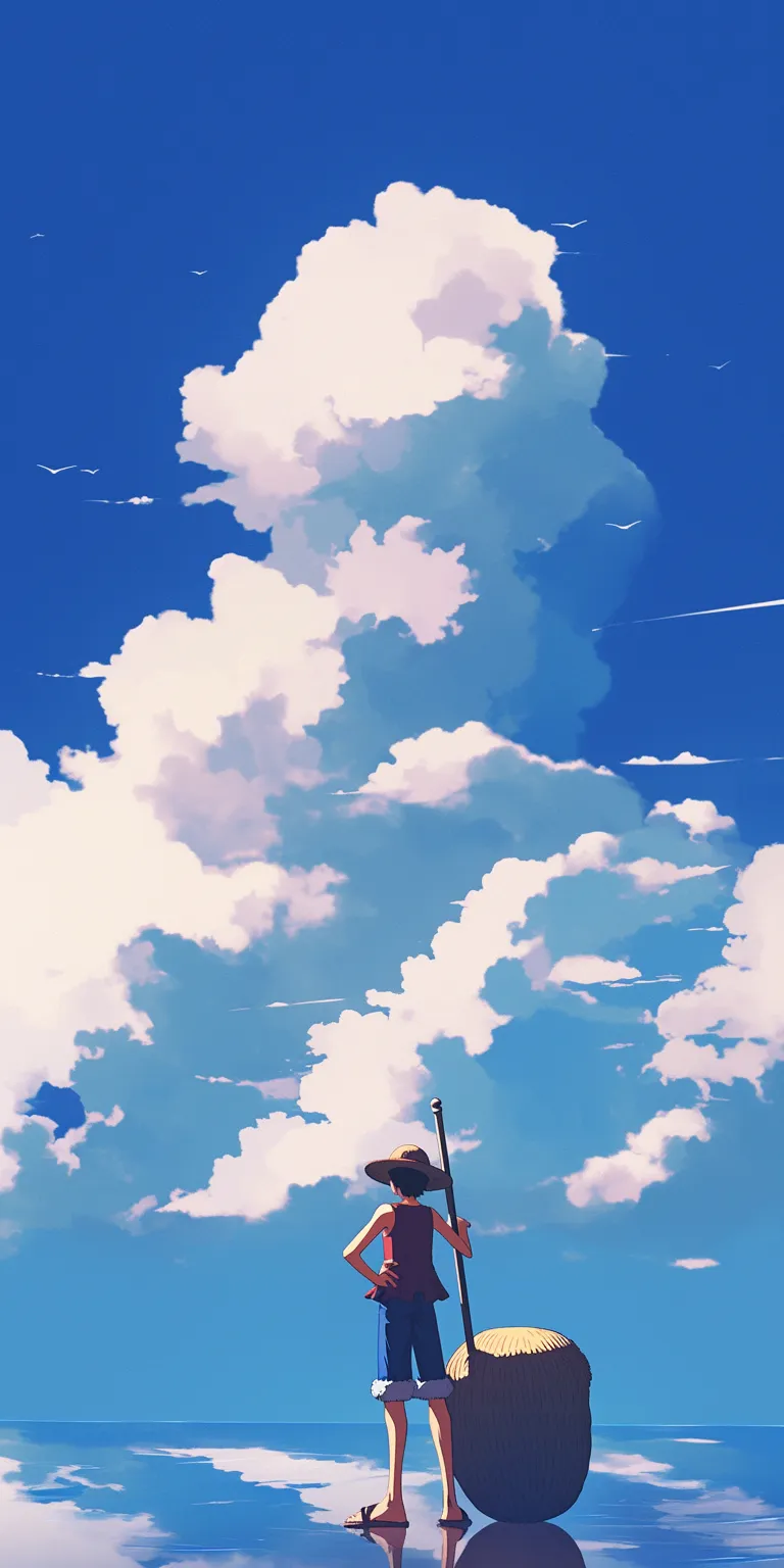 one piece background sky, flcl, ciel, yuujinchou, champloo