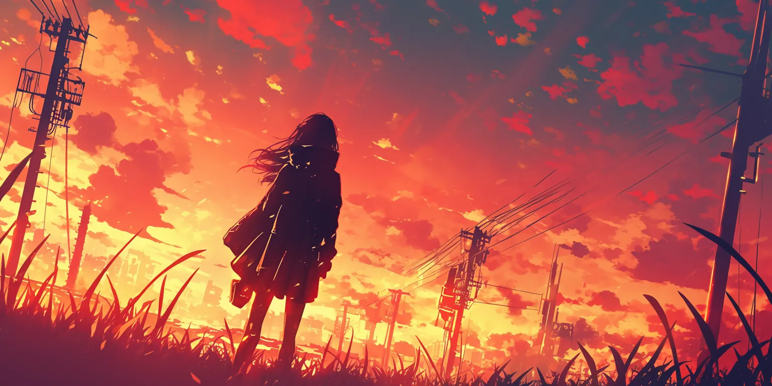 anime sunset wallpaper flcl, 3440x1440, sunset, 1366x768, 2560x1440