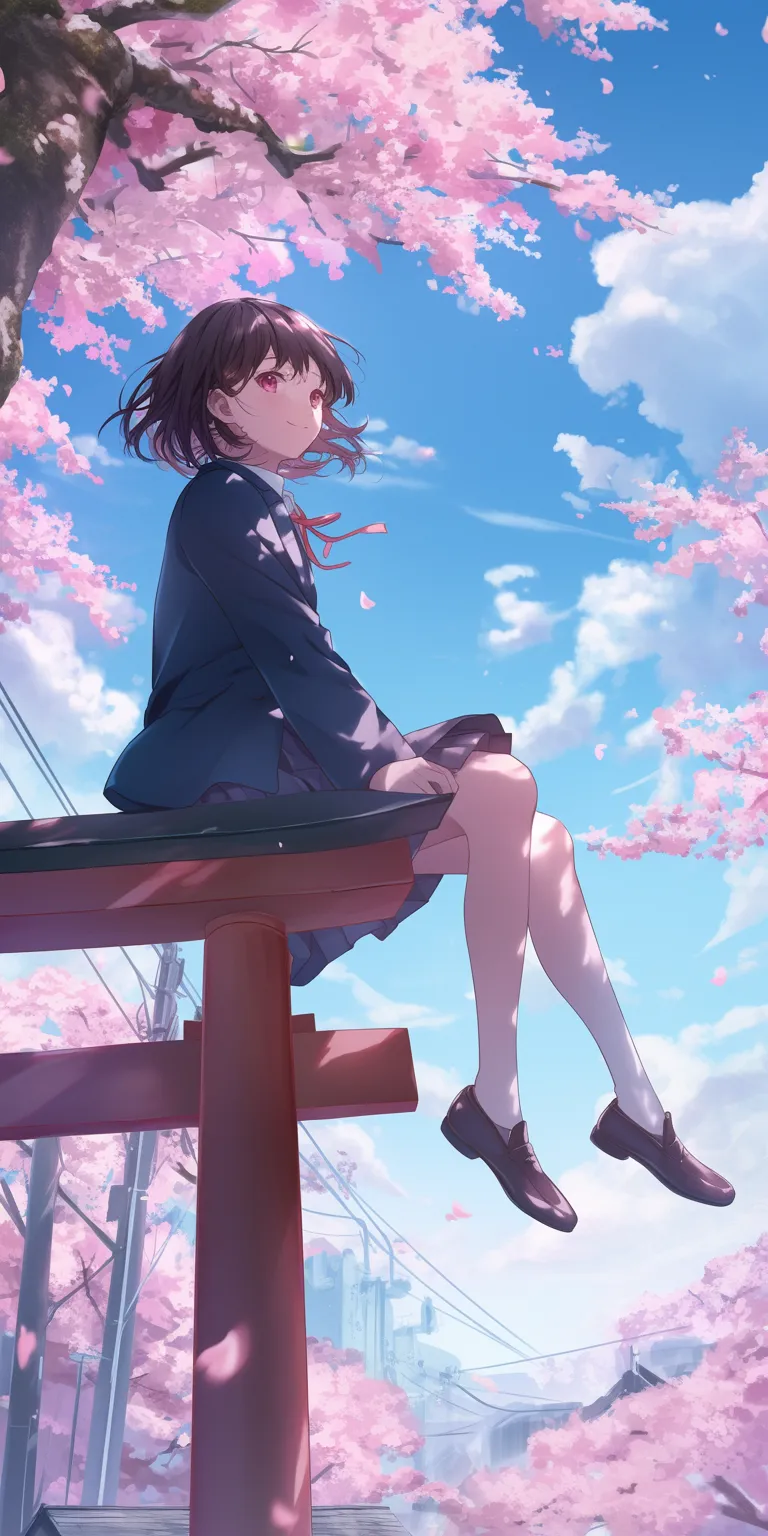 iphone anime wallpaper sakura, hyouka, sky, 1920x1080, haru