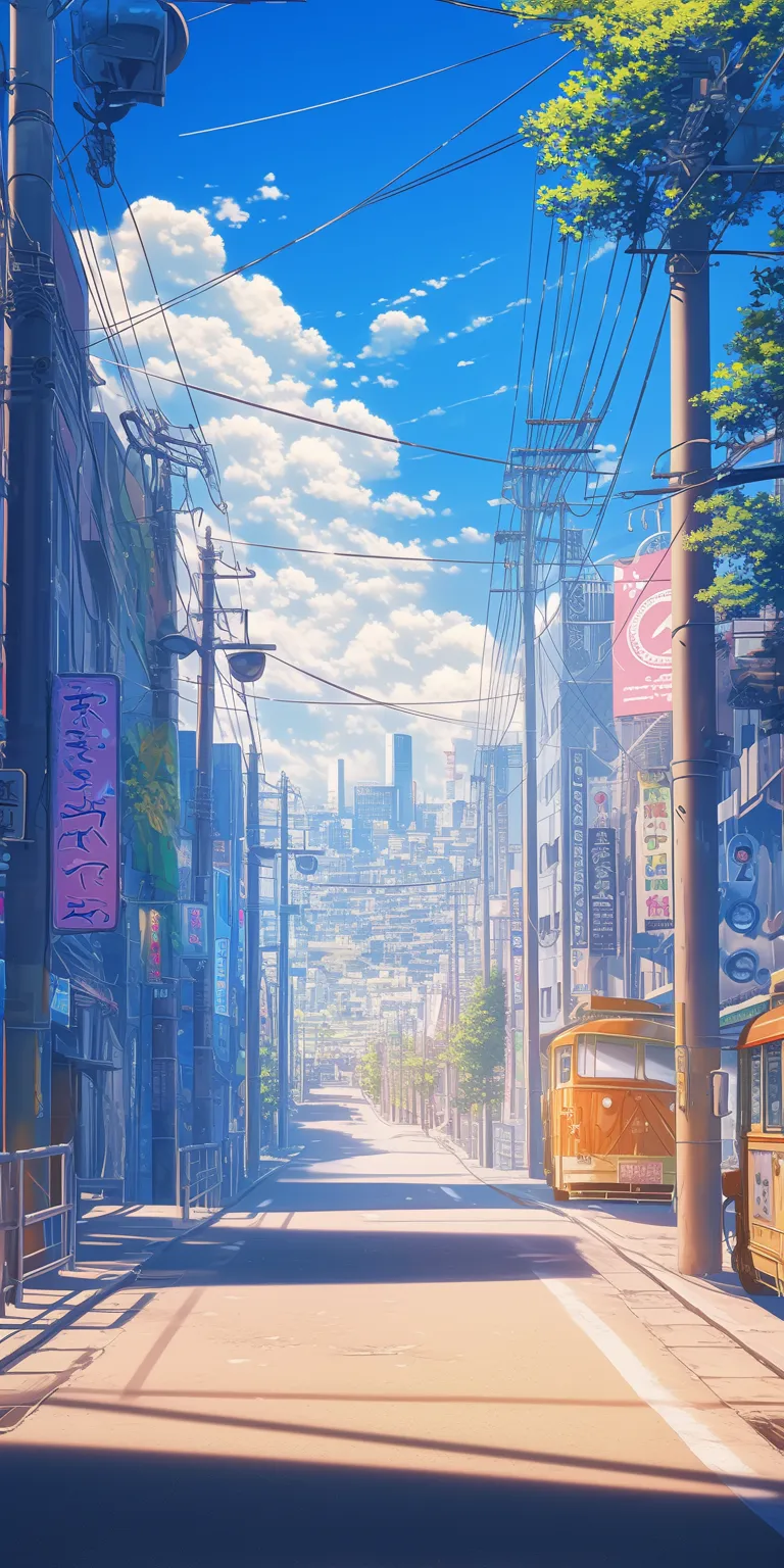 cute anime background tokyo, nakano, ghibli, 3440x1440, lofi