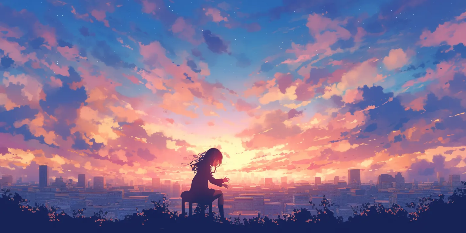 anime pic wallpaper sunset, sky, 2560x1440, 1920x1080, 3440x1440