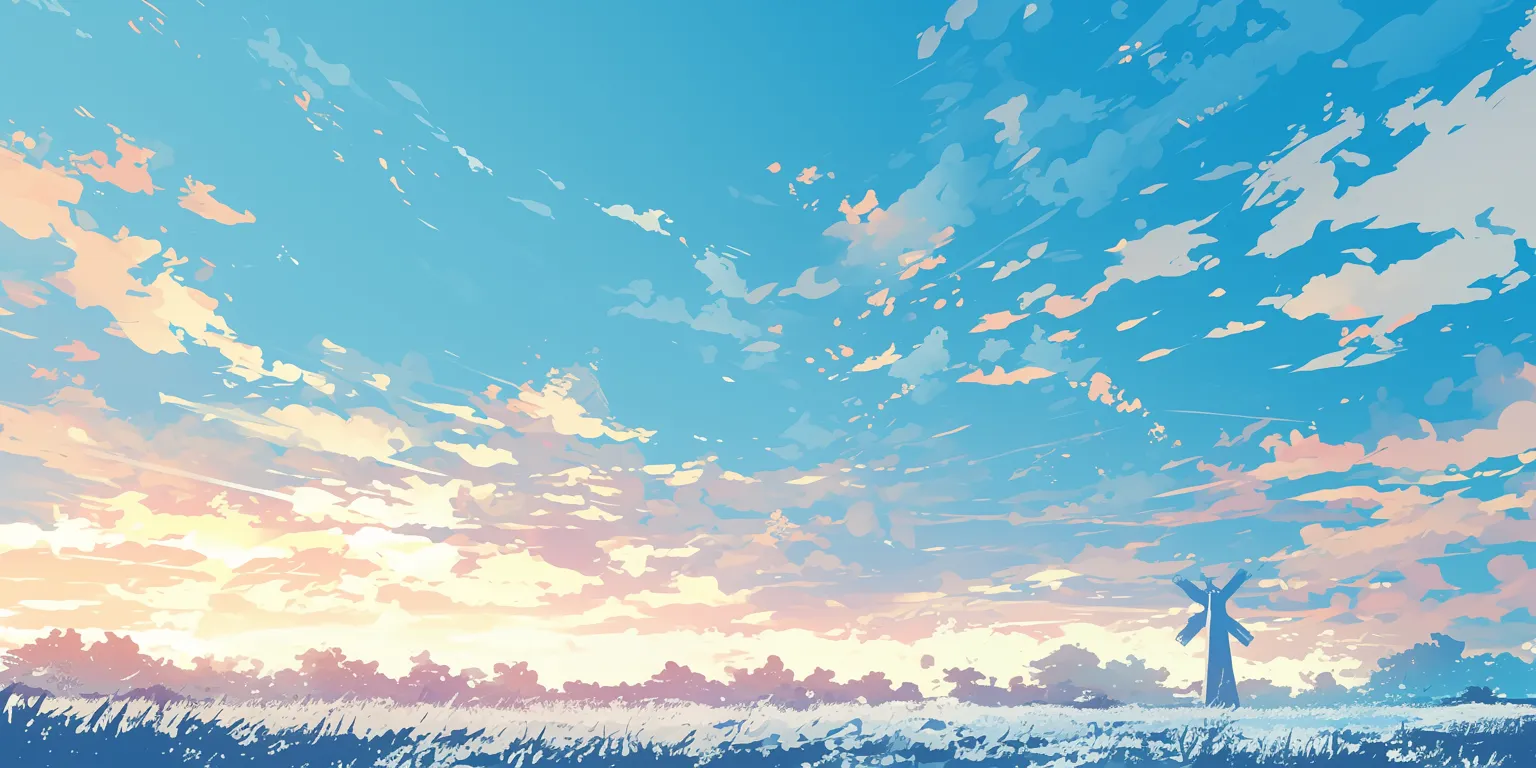 anime background wallpaper sky, ocean, 3440x1440, 2560x1440, backgrounds