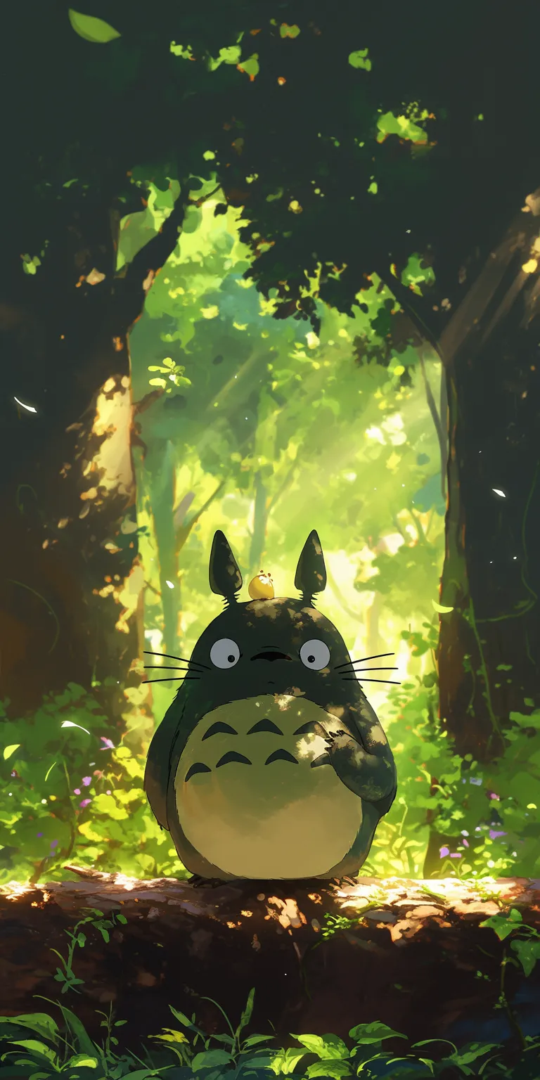 totoro iphone wallpaper totoro, ghibli, lockscreen, nook, dororo