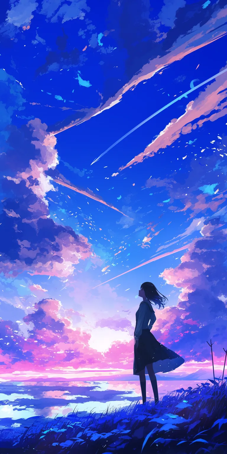 1920 x 1080 anime wallpaper sky, lockscreen, ciel, galaxy, space