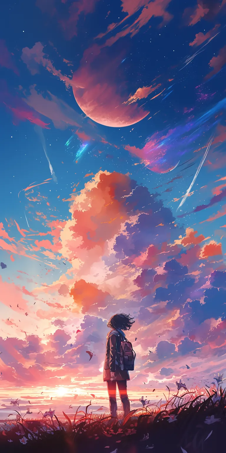 moving anime wallpaper sky, ponyo, ghibli, lockscreen, galaxy