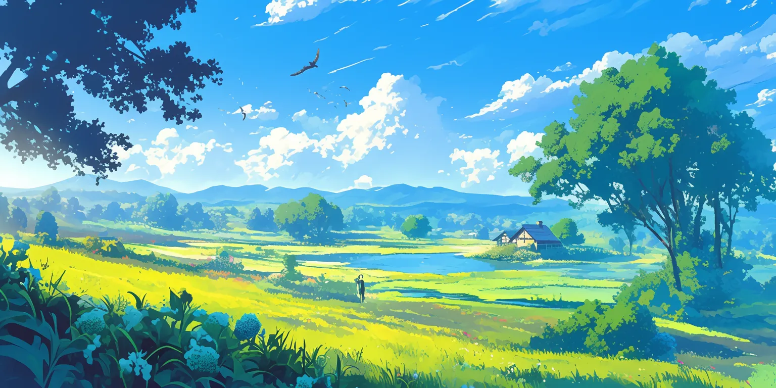 background moving ghibli, evergarden, 3440x1440, 2560x1440, landscape