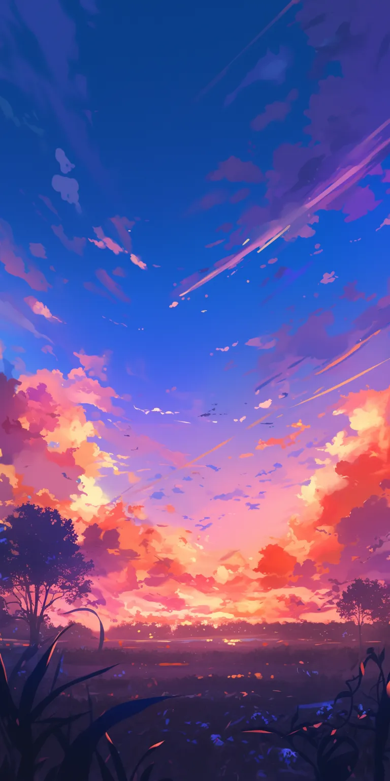 anime background hd sky, sunset, 2560x1440, 3440x1440, 1920x1080