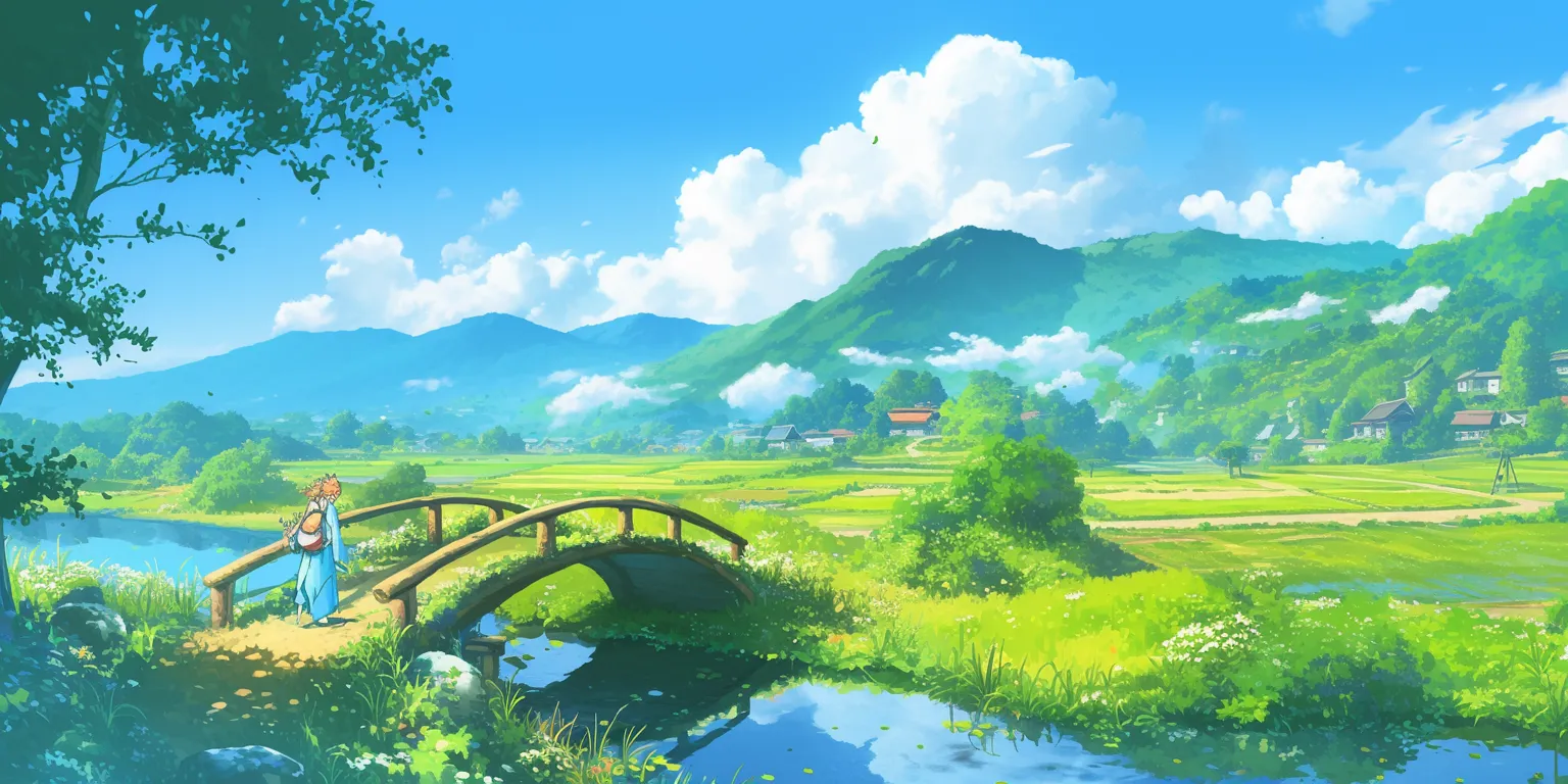 cartoon wallpaper for pc ghibli, evergarden, landscape, scenery, mushishi