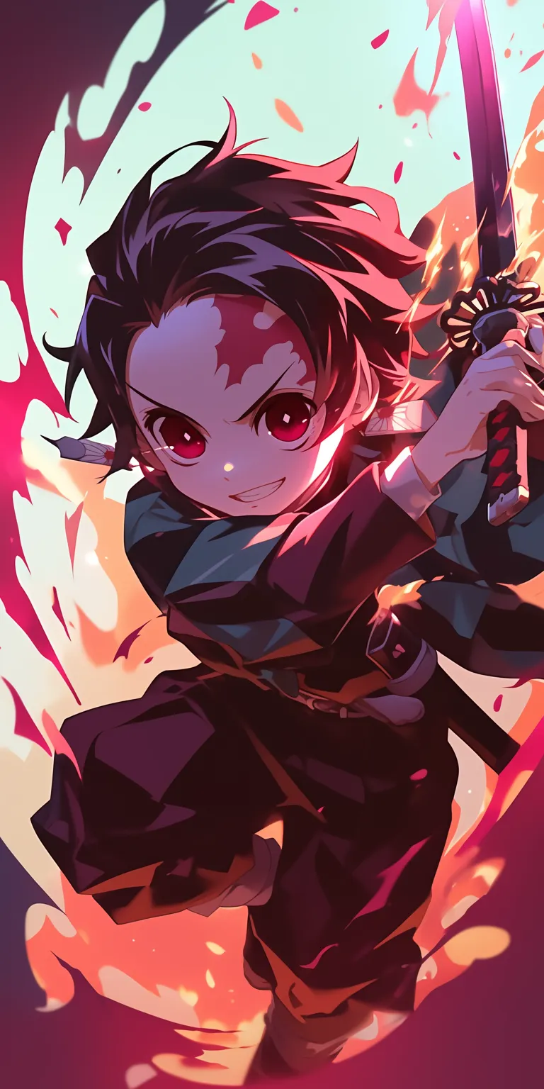 demon slayer chibi wallpaper kimetsu, touka, dororo, nezuko, yaiba