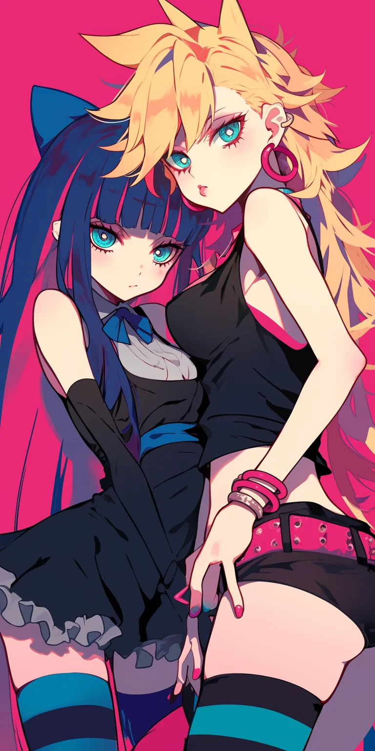 panty and stocking wallpaper yumeko, stocking, uta, kakegurui, hatsune