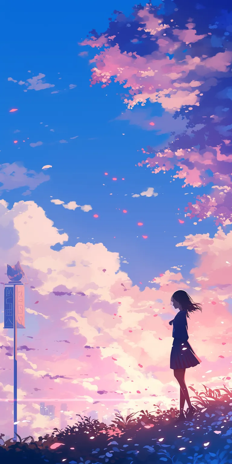 aesthetic anime background sky, 3440x1440, 1920x1080, 2560x1440, sakura