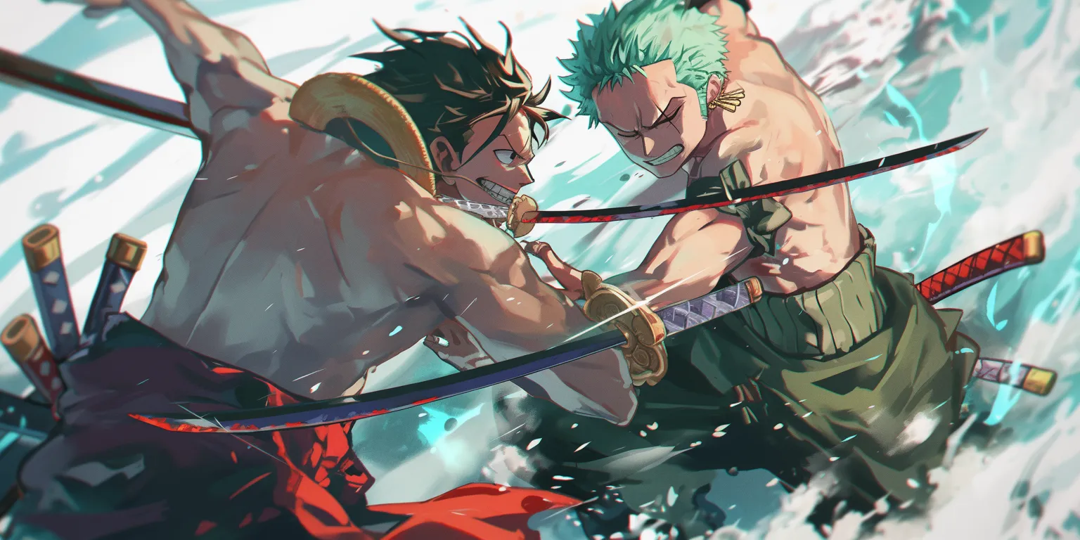 zoro and luffy wallpaper zoro, wano, whitebeard, kimetsu, broly