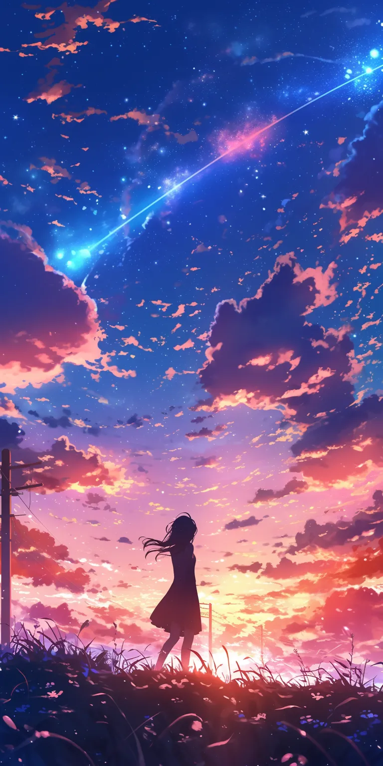 best cartoon wallpaper sky, franxx, galaxy, lockscreen, ciel