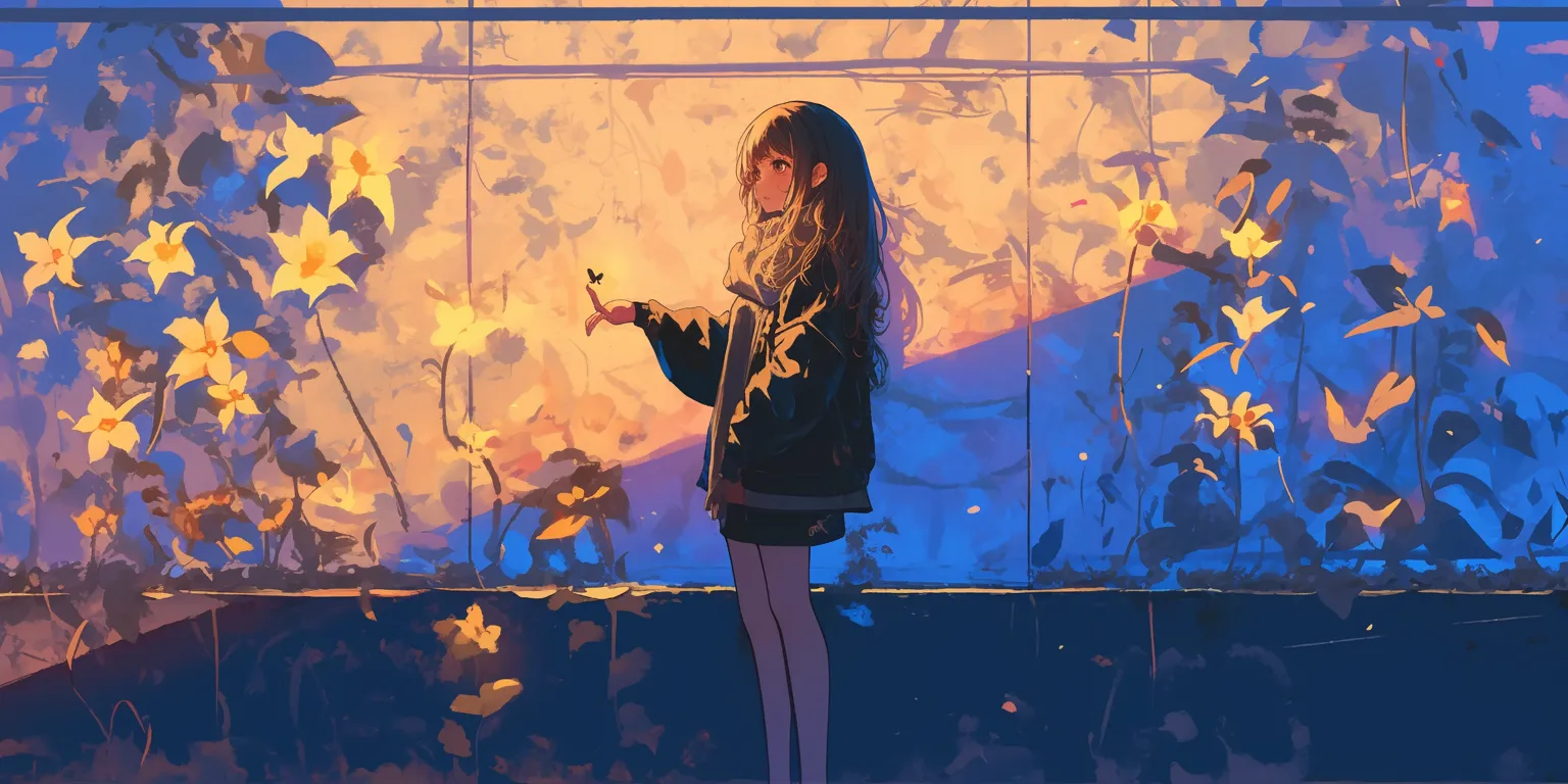 cute wallpaper anime lofi, fall, hyouka, outside, tomori
