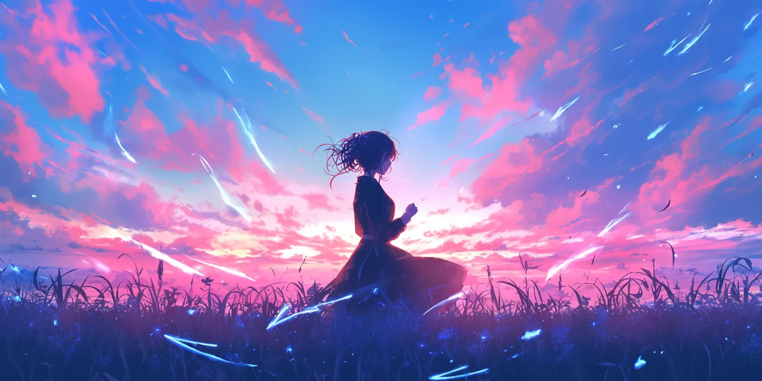 anime desktop wallpaper sky, 2560x1440, 1920x1080, sunset, ciel