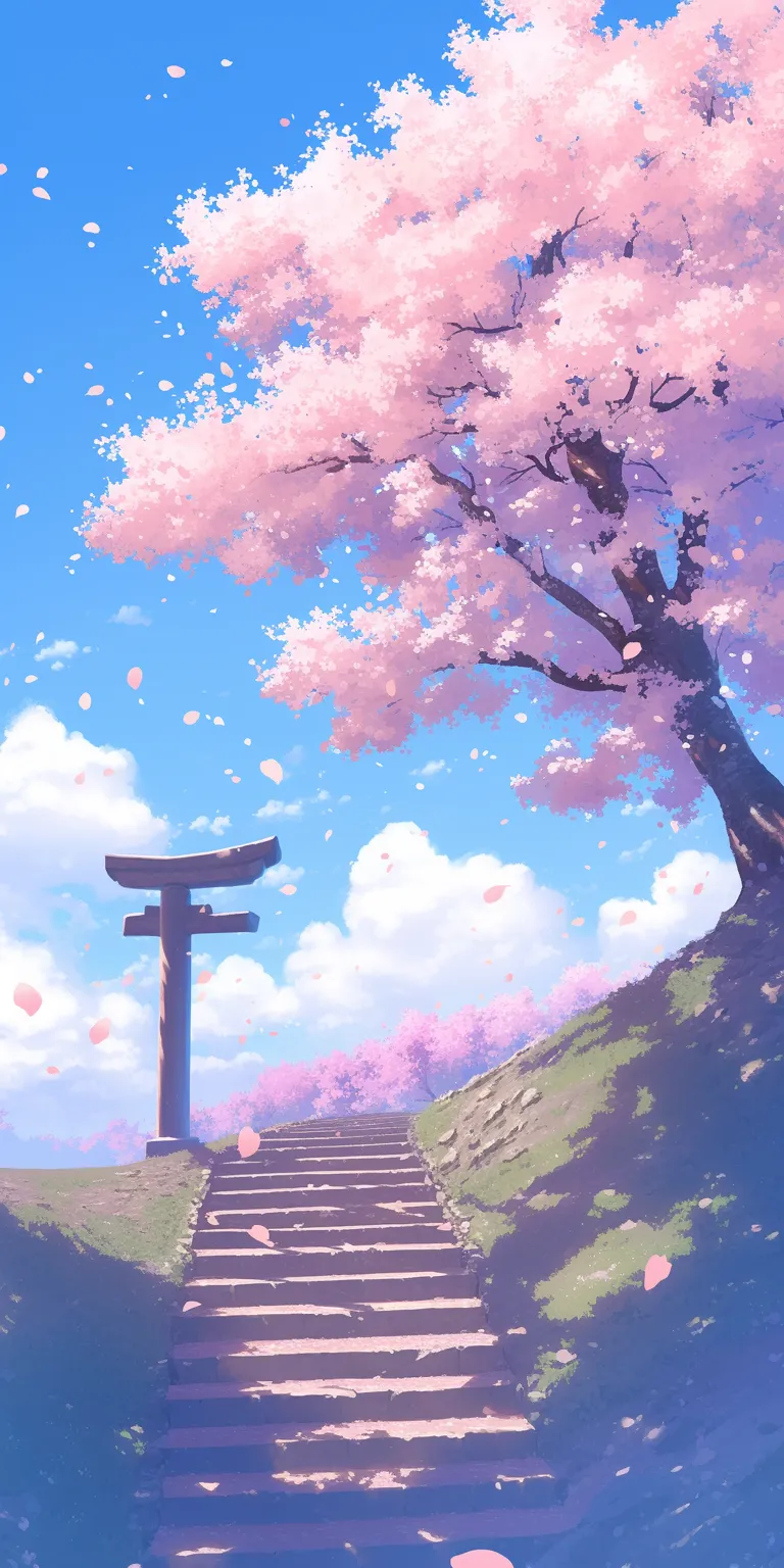 anime cherry blossom wallpaper sakura, backgrounds, kamisama, ghibli, scenery