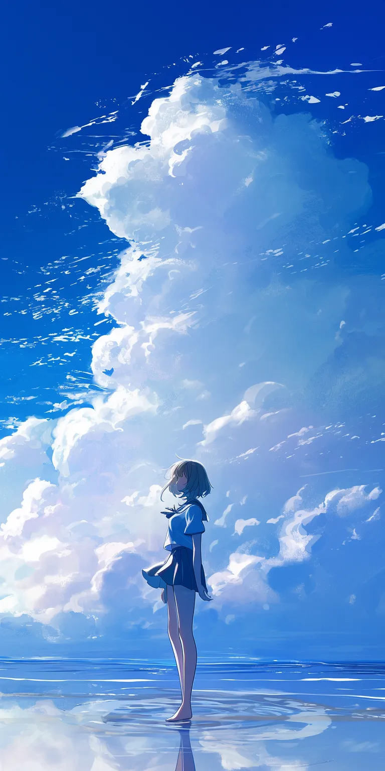 aesthetic wallpaper anime sky, hyouka, ciel, ocean, ghibli
