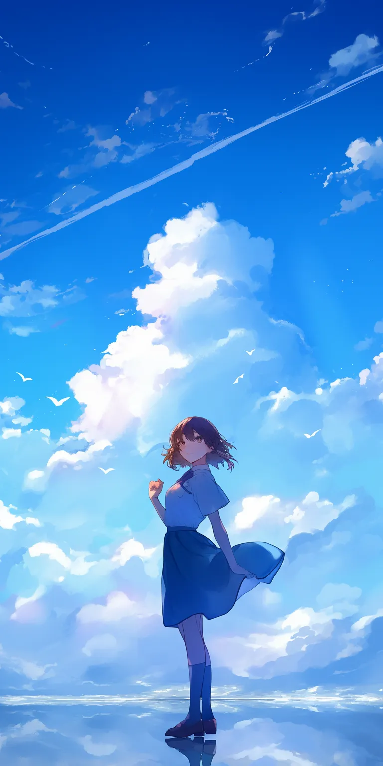 high resolution anime wallpaper sky, ghibli, flcl, haru, ciel