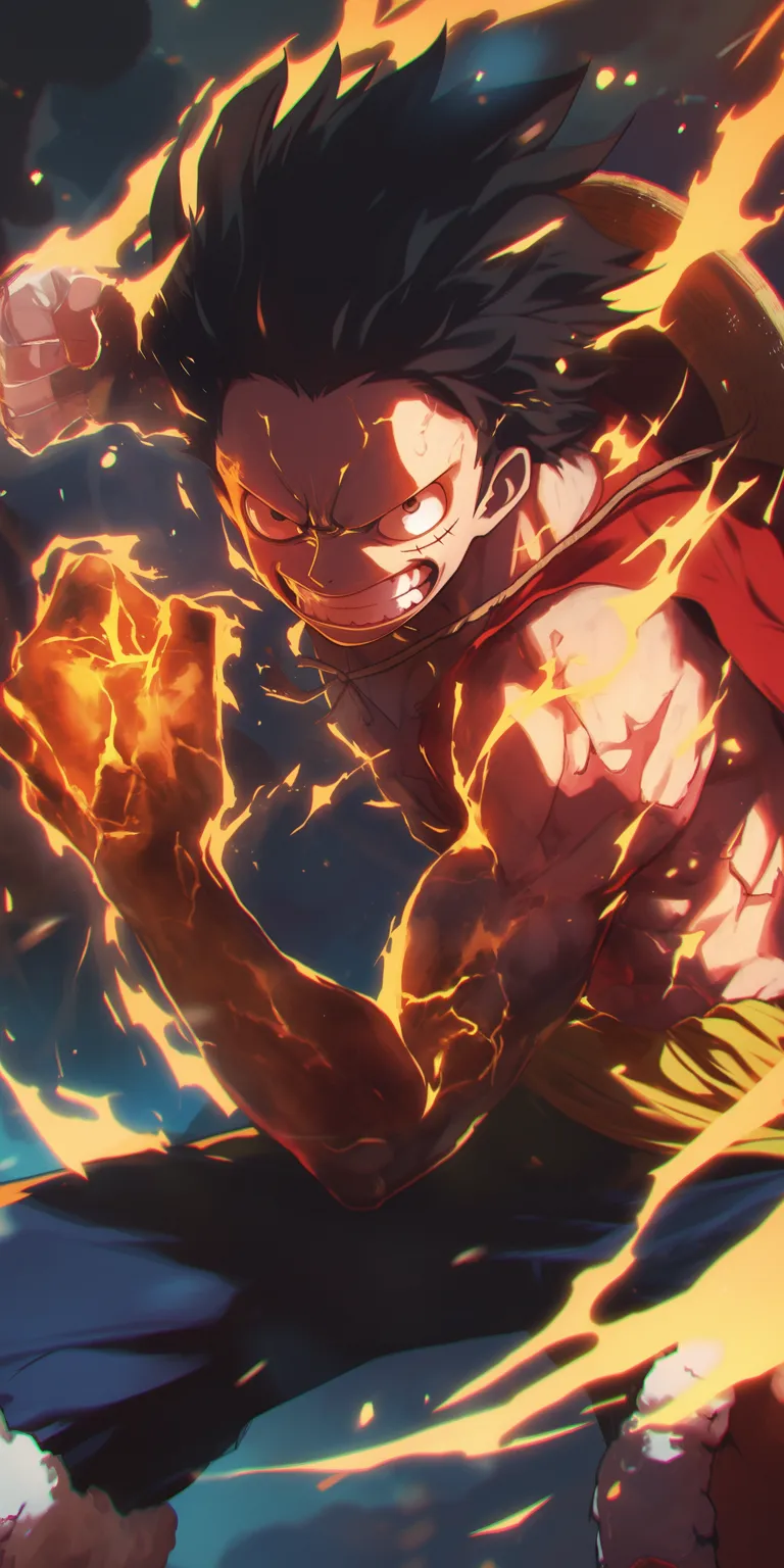 luffy gear 4 wallpaper todoroki, bardock, broly, gurren, rengoku