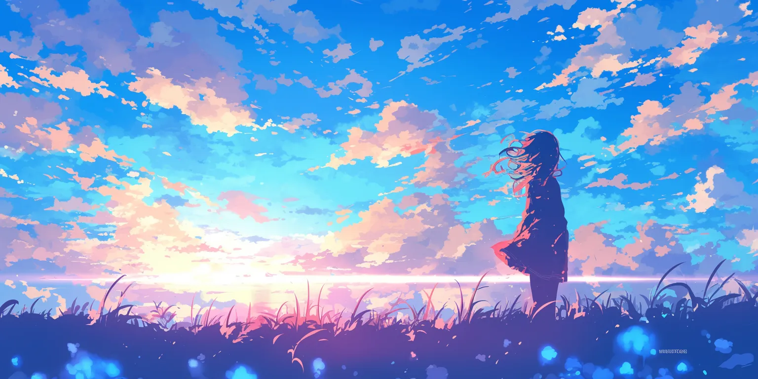 desktop anime wallpaper sky, ciel, champloo, sunset, background