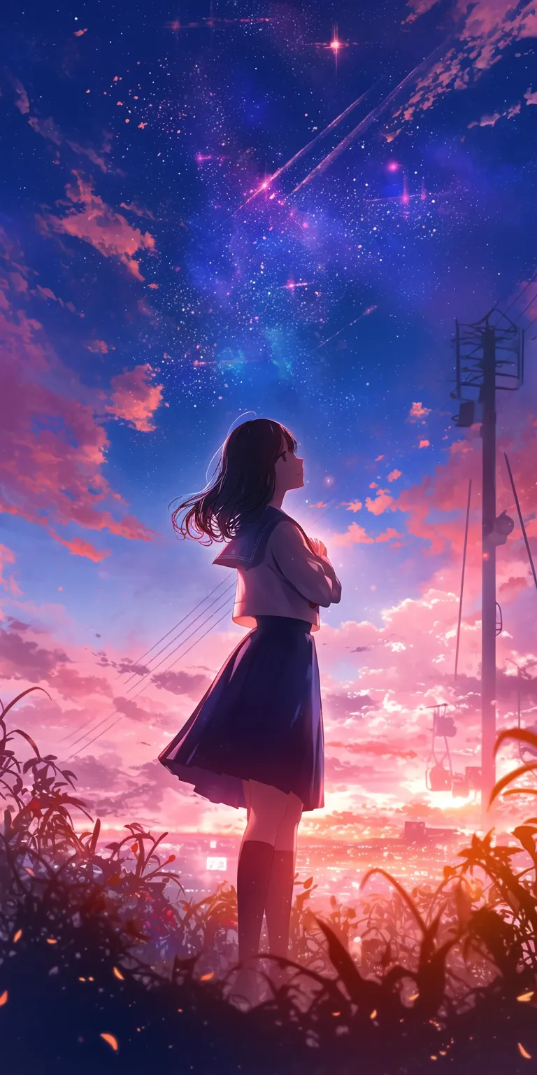 beautiful anime wallpaper sky, nishimiya, ghibli, bocchi, mirai