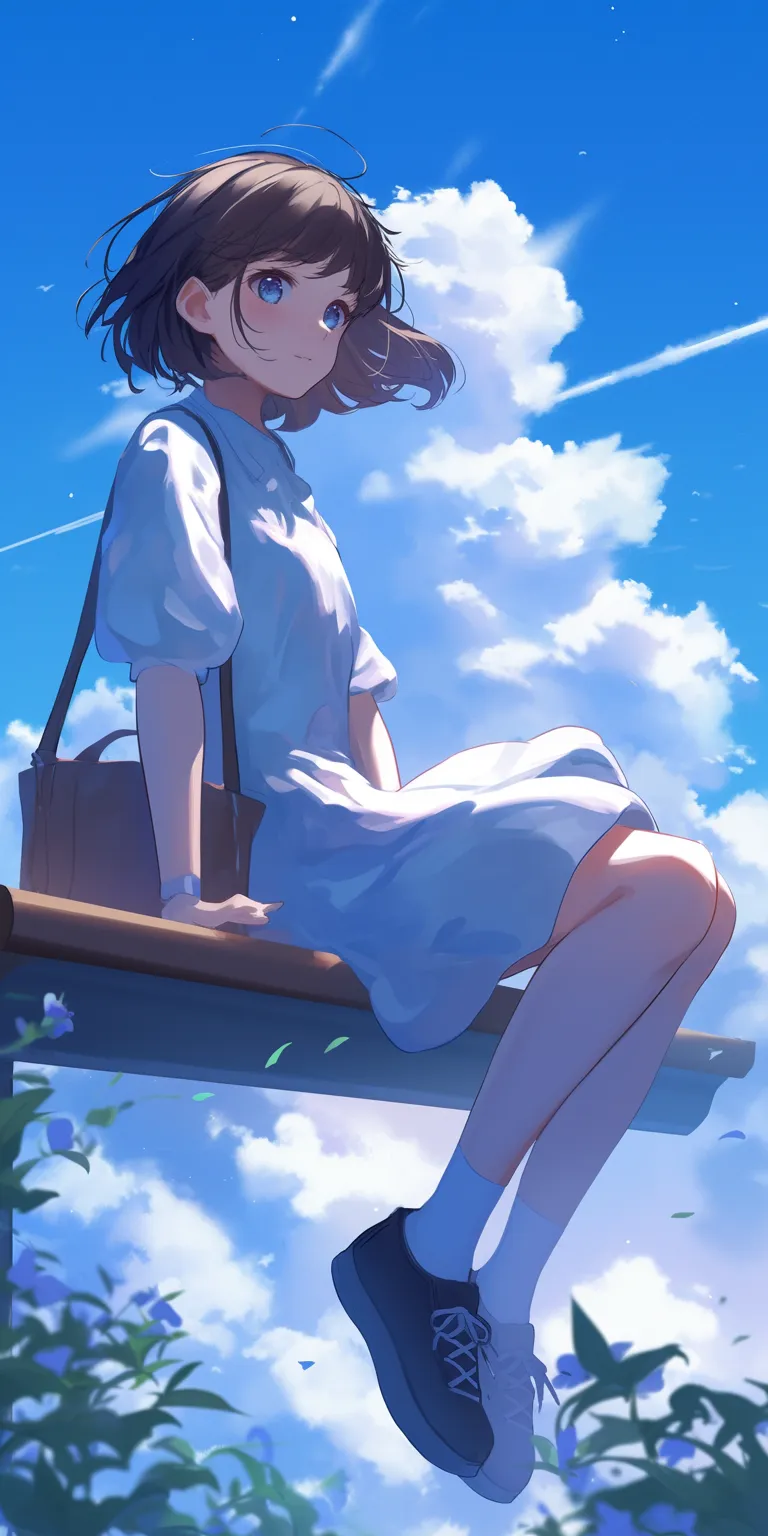 ultra hd anime wallpaper 4k sky, haru, sailor, ghibli, sakura