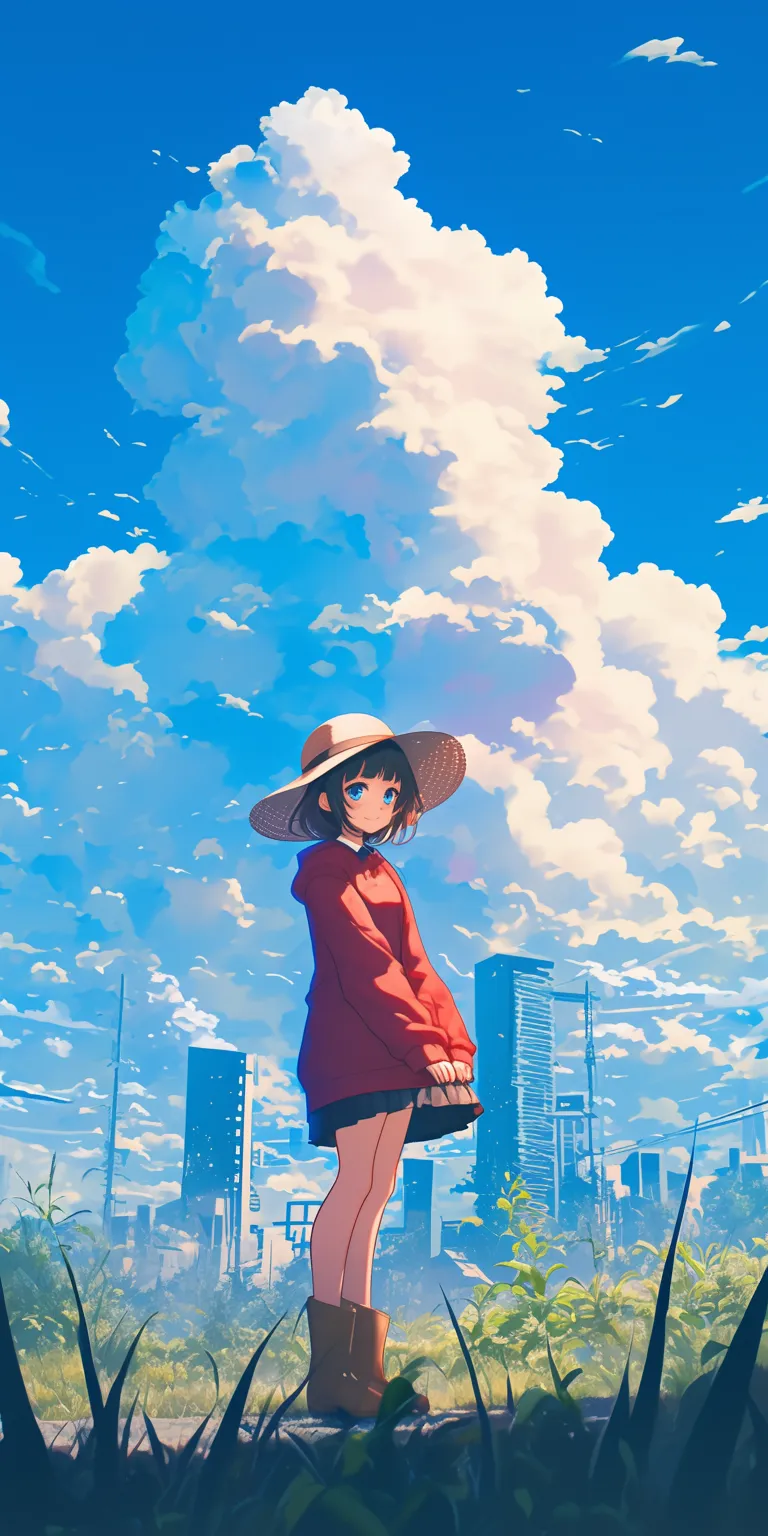 kawaii anime wallpaper flcl, sky, haru, ghibli, mirai