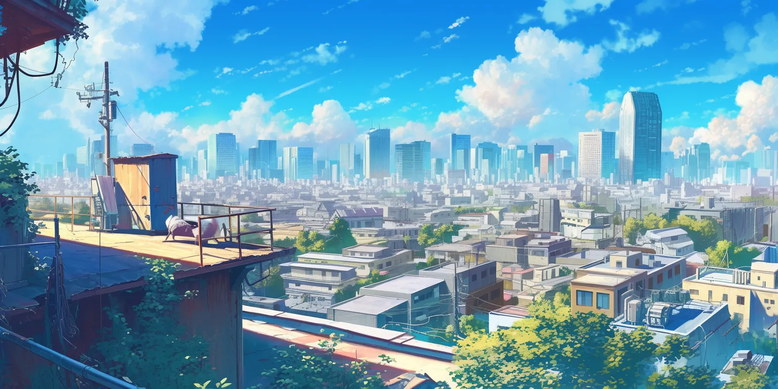 anime background tokyo, 3440x1440, shokugeki, city, 2560x1440