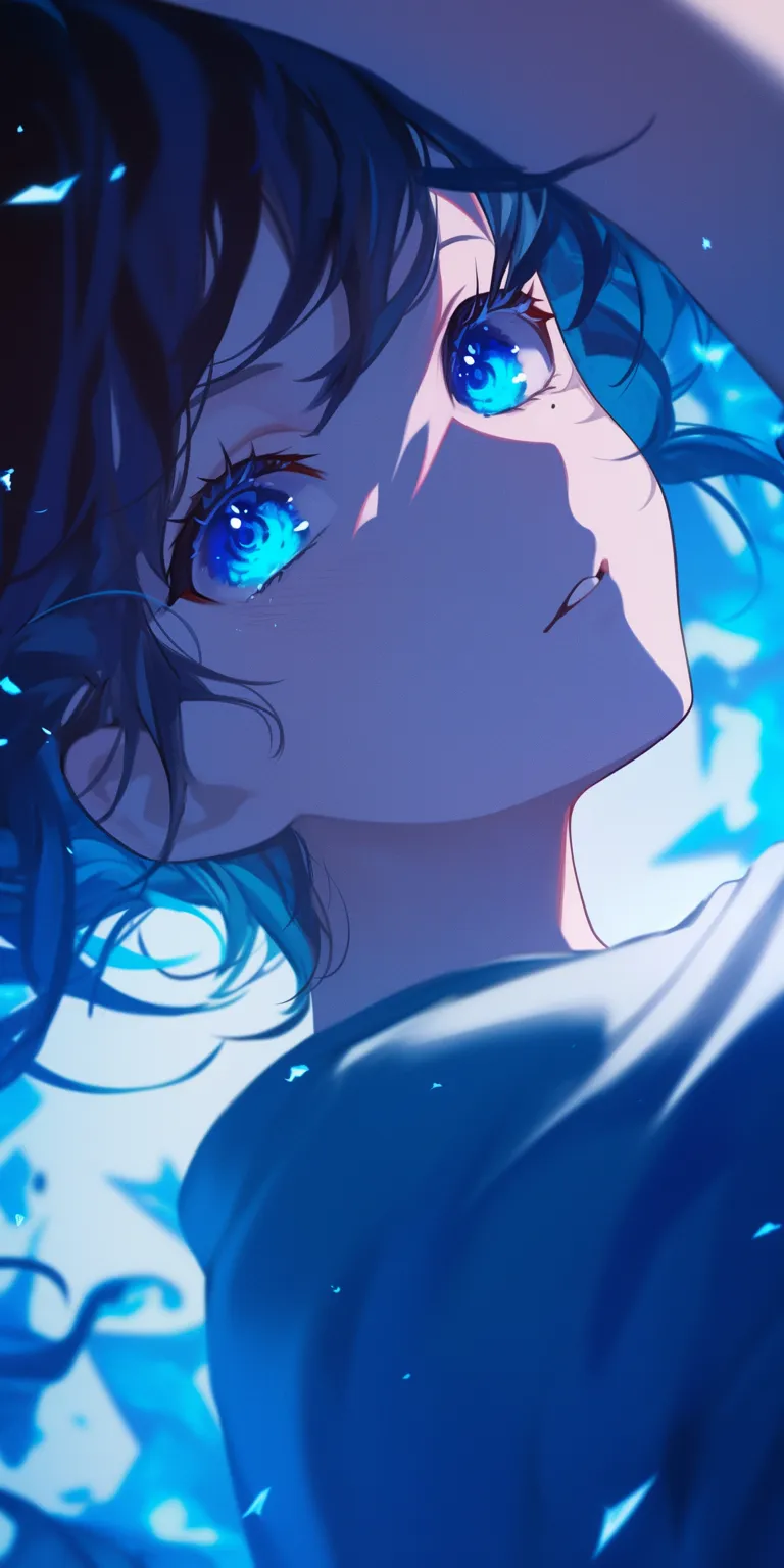 blue anime wallpaper haru, hyouka, ciel, hinata, touka
