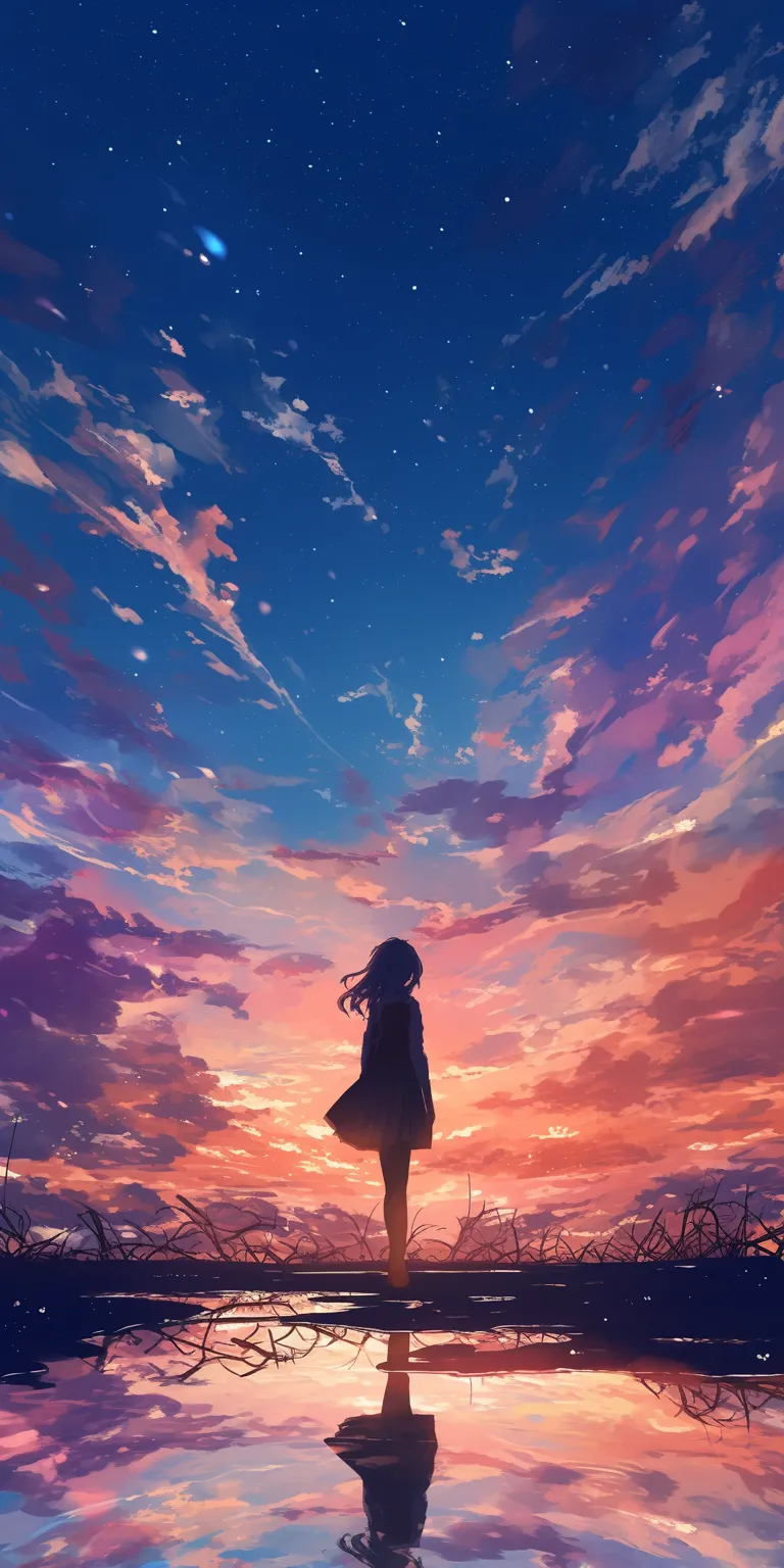 anime computer backgrounds sky, yuru, sunset, mirai, franxx