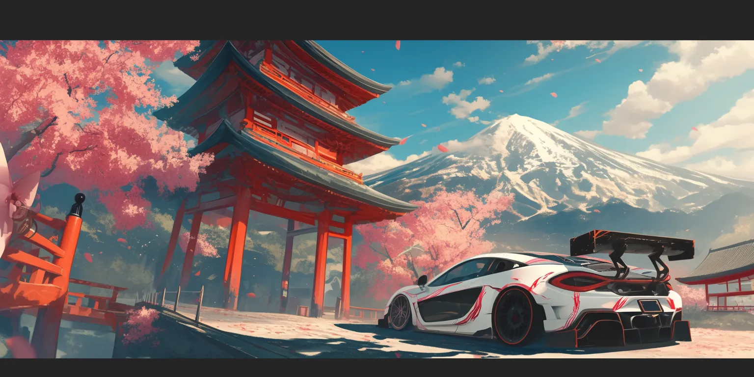 anime car wallpaper 3440x1440, ghibli, japan, samurai, ultrawide