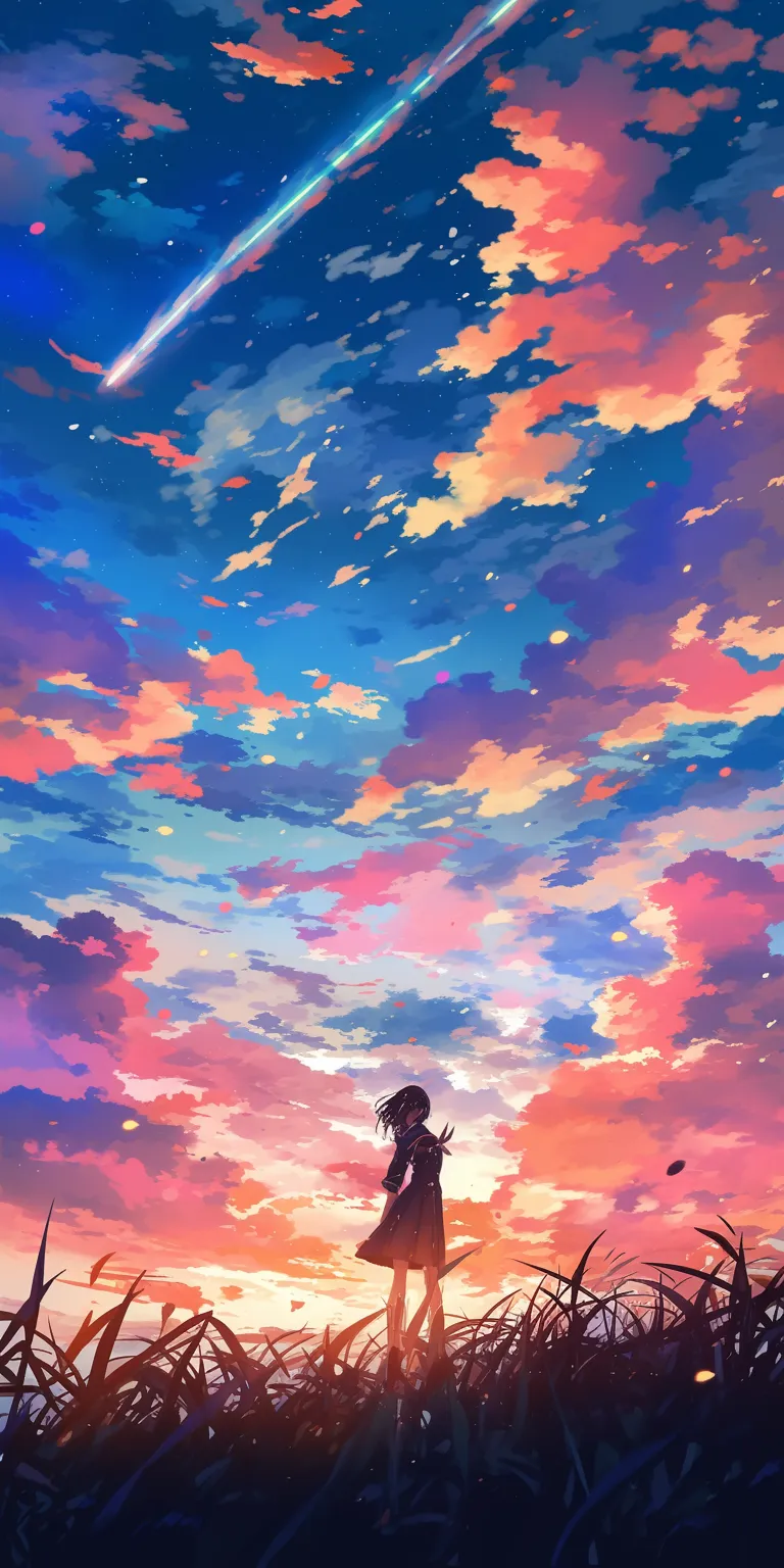 hd anime wallpaper sky, hyouka, lockscreen, sunset, wallpapers