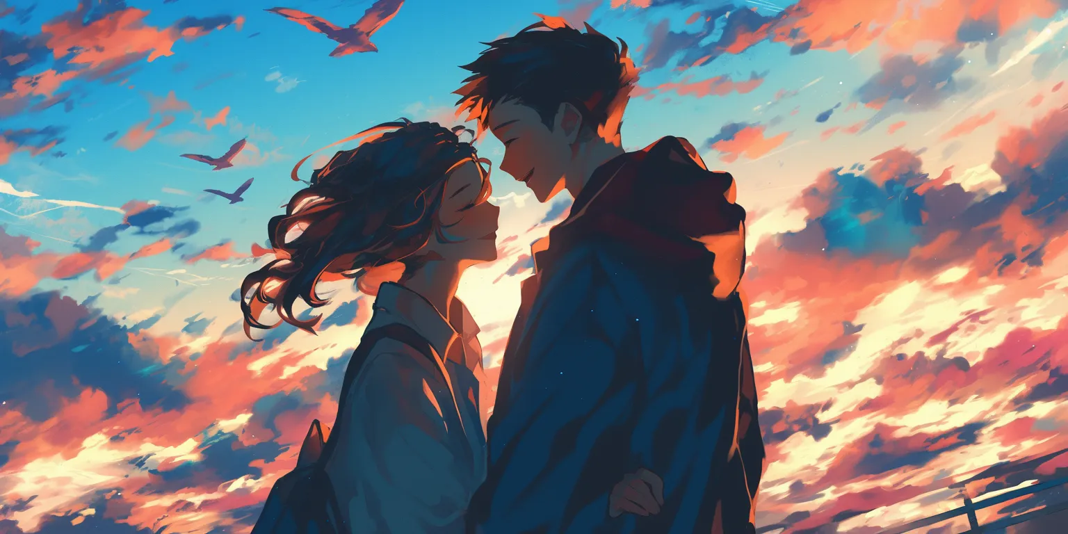 anime couple wallpaper champloo, flcl, ghibli, mononoke, sky