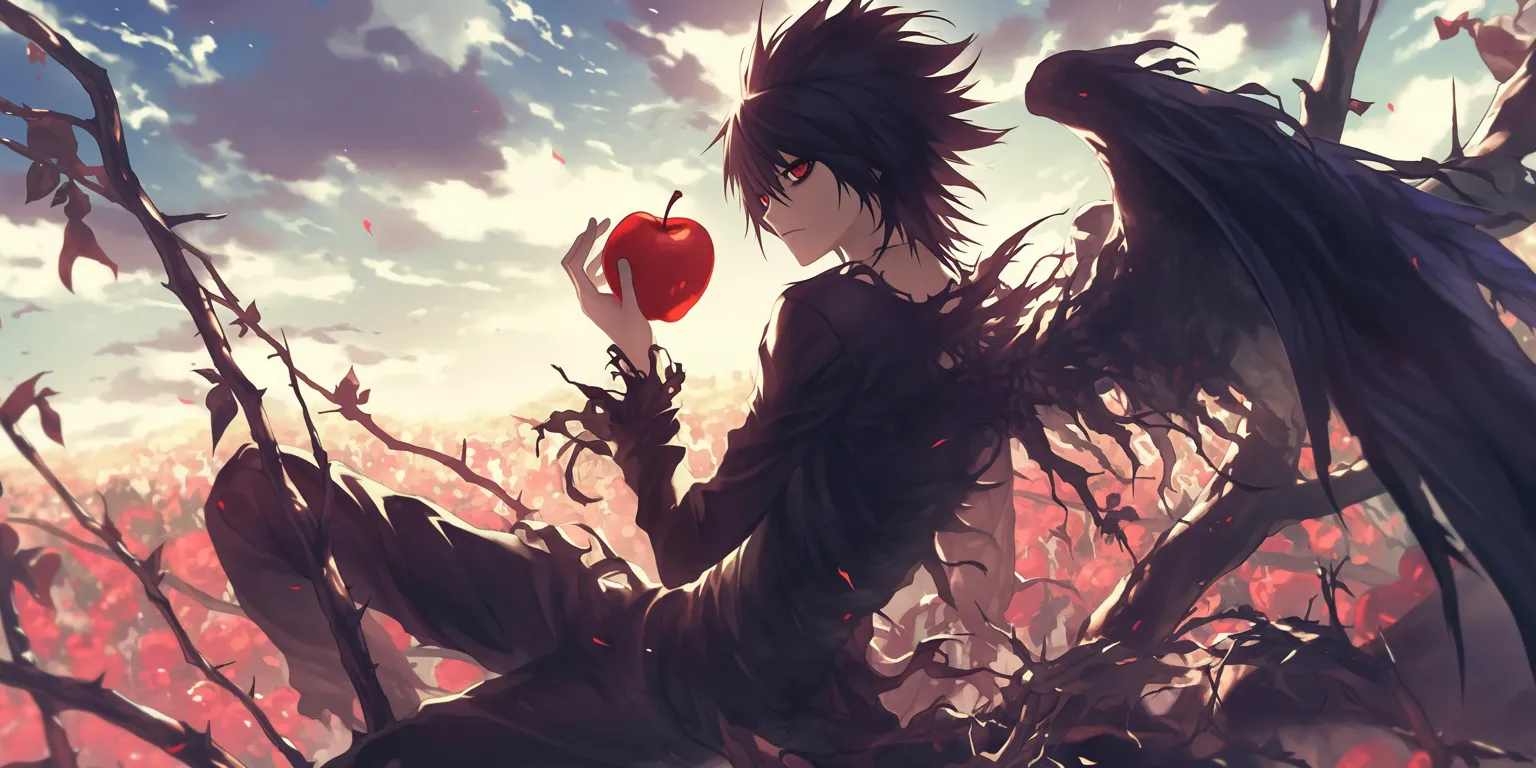 death note wallpaper phone ryuk, apple, kaneki, corazon, yagami