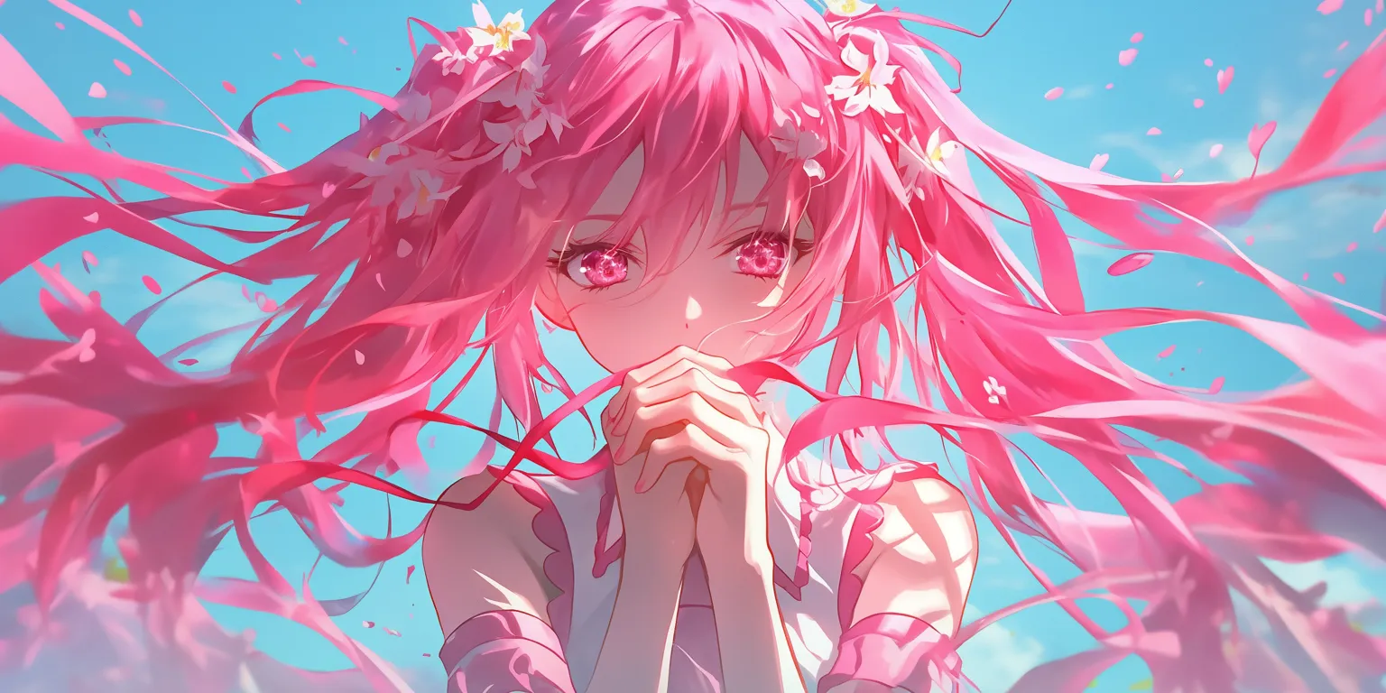 anime wallpaper pink madoka, kawaii, miku, sakura