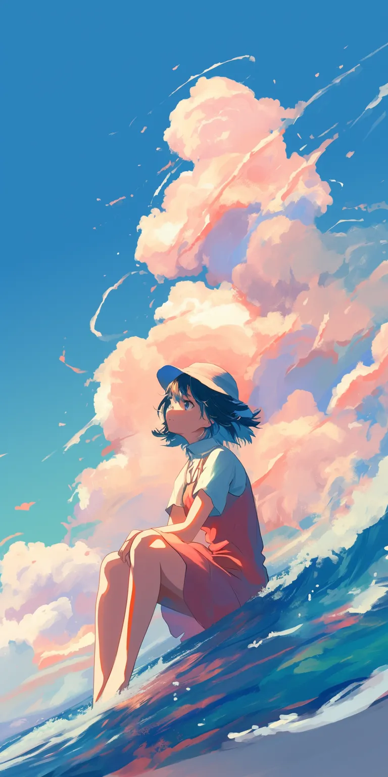 anime computer backgrounds flcl, sky, ghibli, lofi, ocean