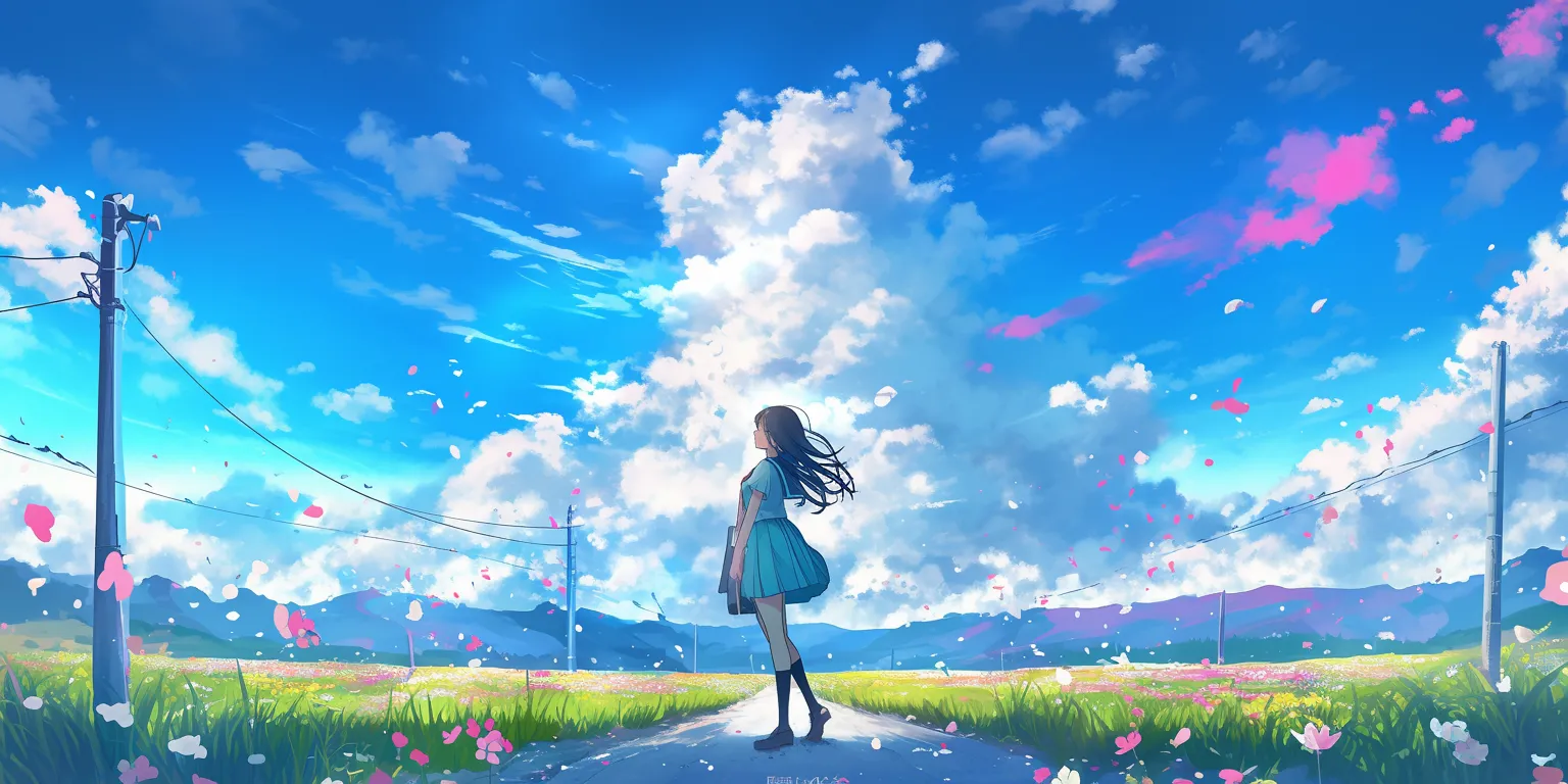 anime waifu wallpaper sky, wonderland, ghibli, hatsune, cover
