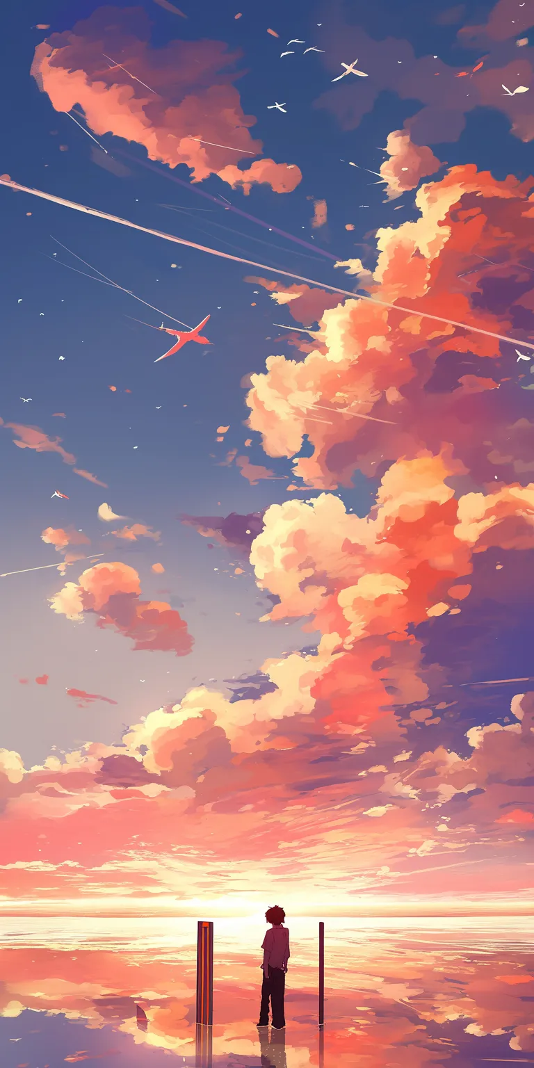 laptop anime wallpaper sky, 2560x1440, sunset, 1920x1080, backgrounds