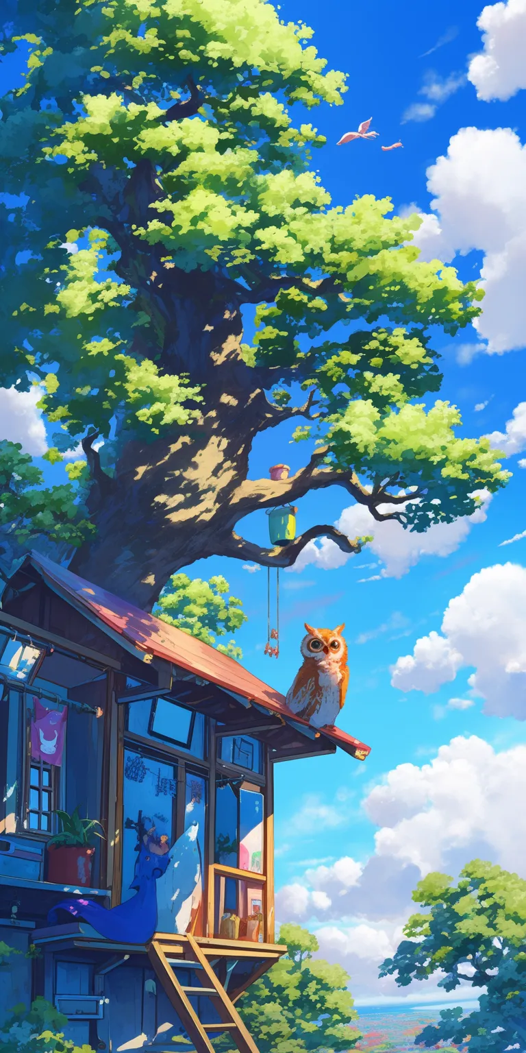 owl house background ghibli, 3440x1440, 1920x1080, 2560x1440, sky