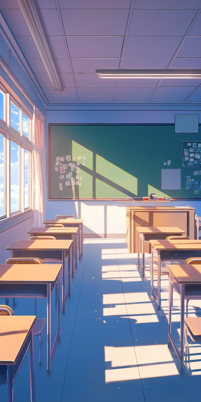anime classroom background classroom, study, teacher, yuru, 3440x1440