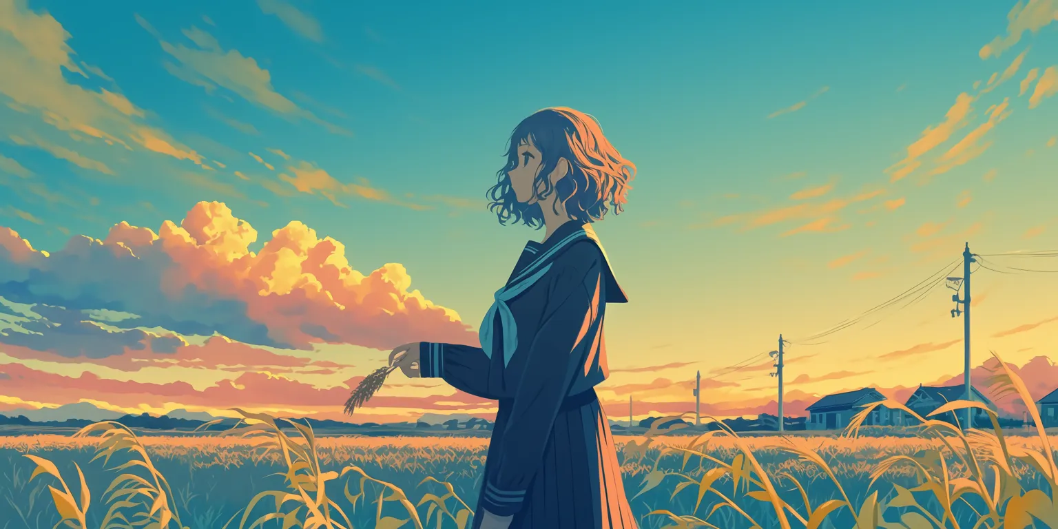 moving anime wallpaper denji, ghibli, sunset, 3440x1440, sky