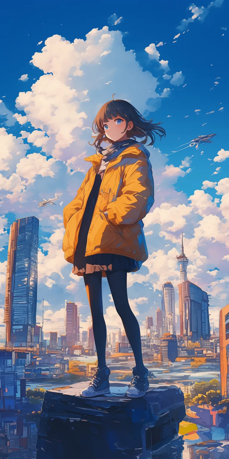 anime wallpaper for android sky, mirai, flcl, hajime, tokyo
