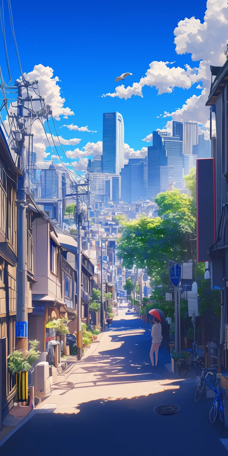 anime city background 3440x1440, tokyo, ghibli, 2560x1440, nakano
