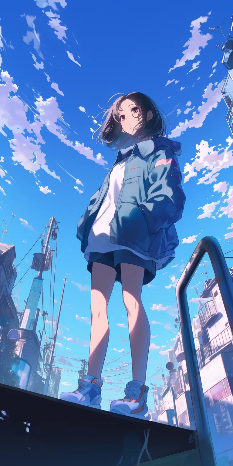 anime kawaii wallpaper hyouka, ciel, haru, mirai, sky