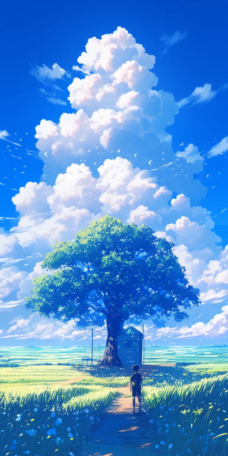 anime wallpaper in hd sky, ghibli, mushishi, background, ciel