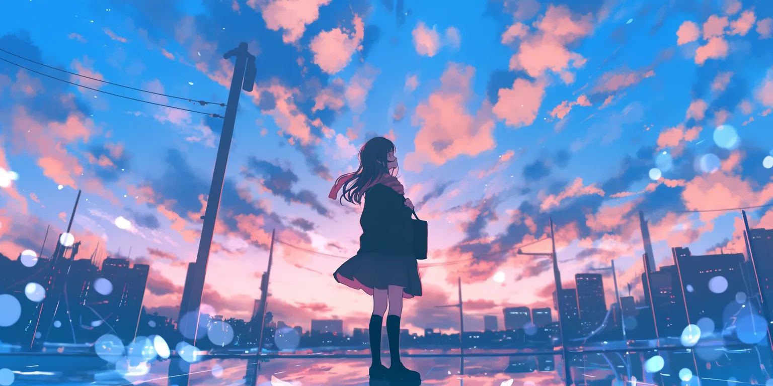 anime wallpaper for iphone sky, nishimiya, sakura, haru, flcl