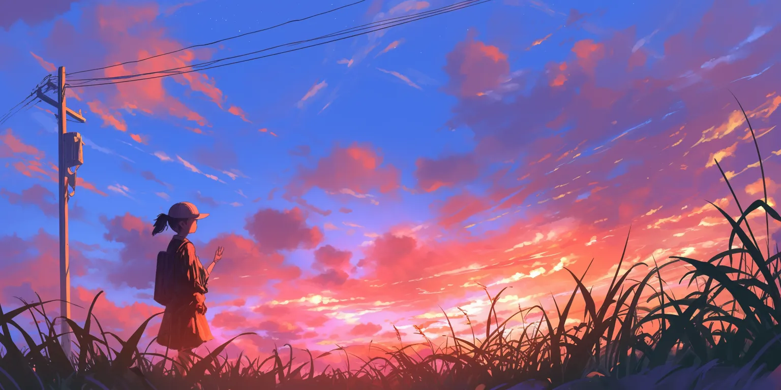 cartoon phone wallpaper sunset, flcl, mushishi, yuujinchou, evergarden