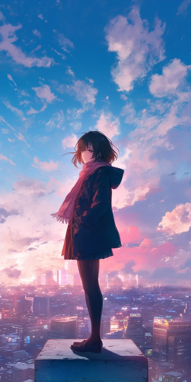 anime wallpaper  sky, mirai, sakura, flcl, tomori